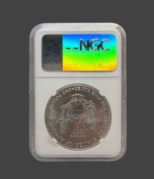 2002 early production struck in 2001 MS69 silver eagle