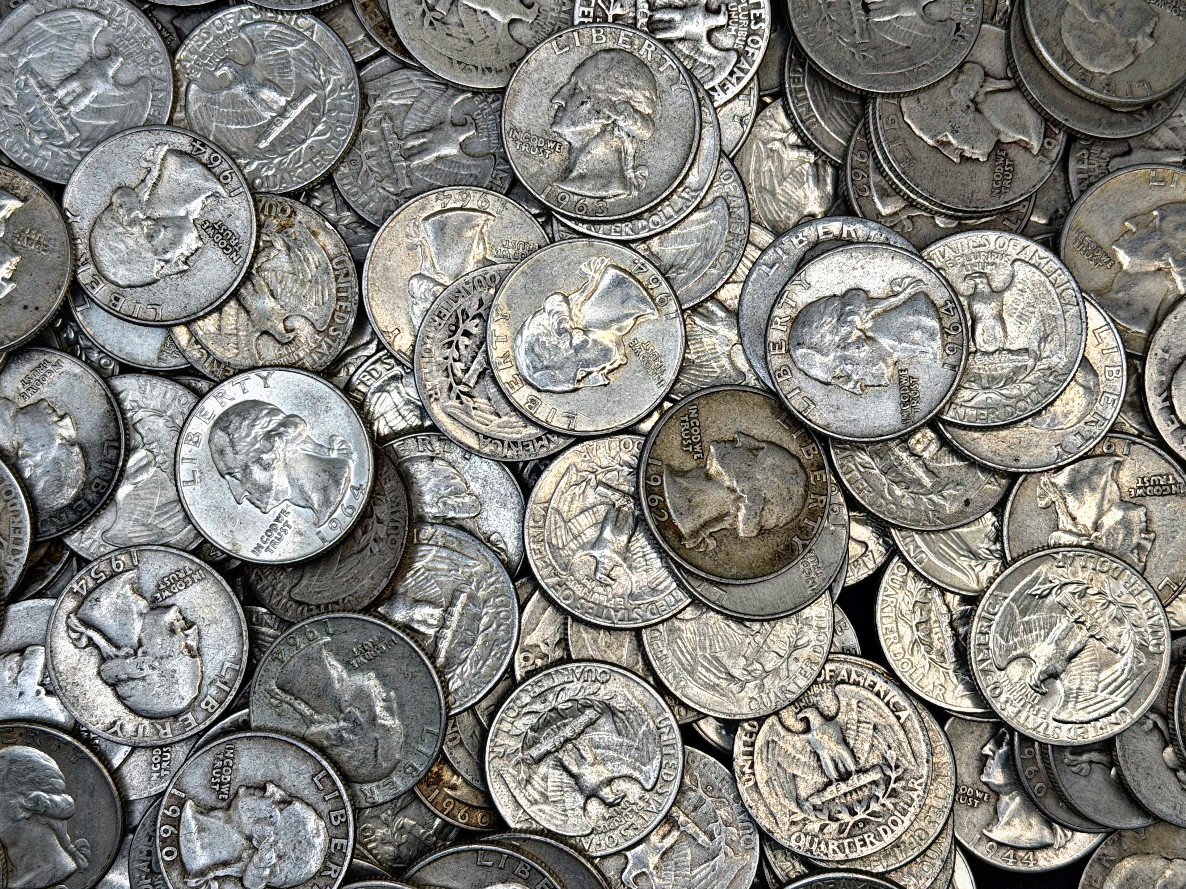 Washington 90% Quarters  ( random years ) $5 Face Value