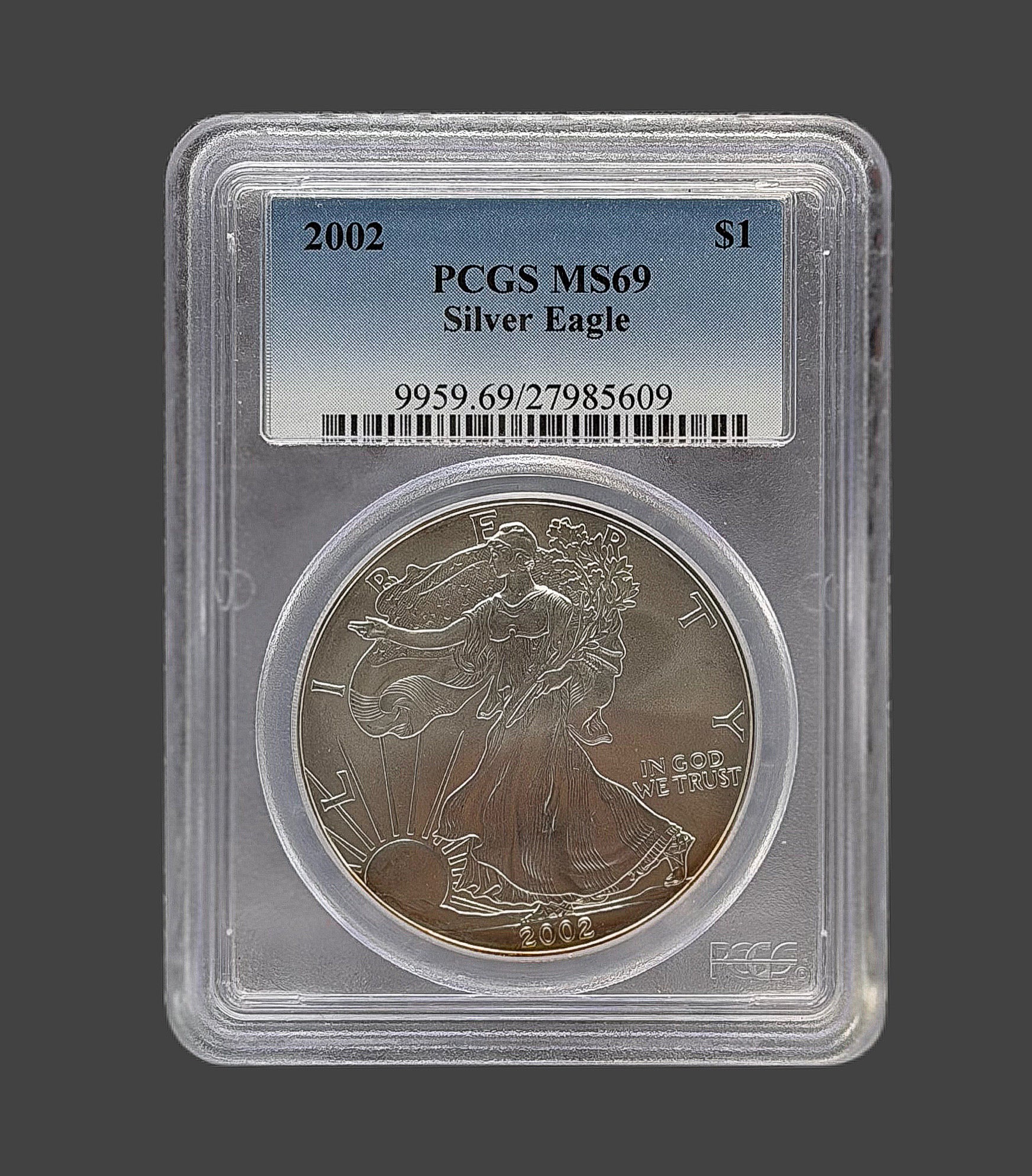 2002 PCGS MS69 Silver Eagle