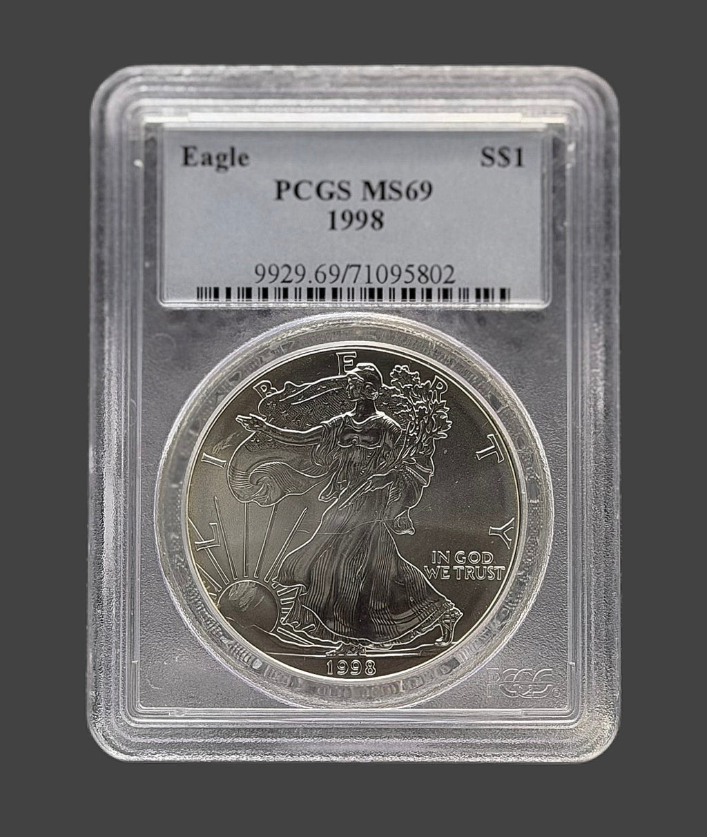 1998 PCGS MS69 Silver Eagle