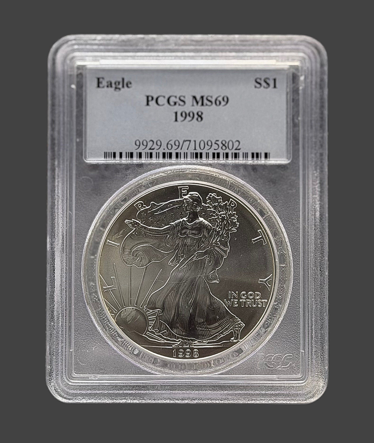 1998 PCGS MS69 Silver Eagle