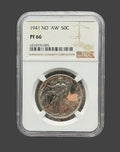 1941 PF66 walking liberty Half dollar ( No AW )